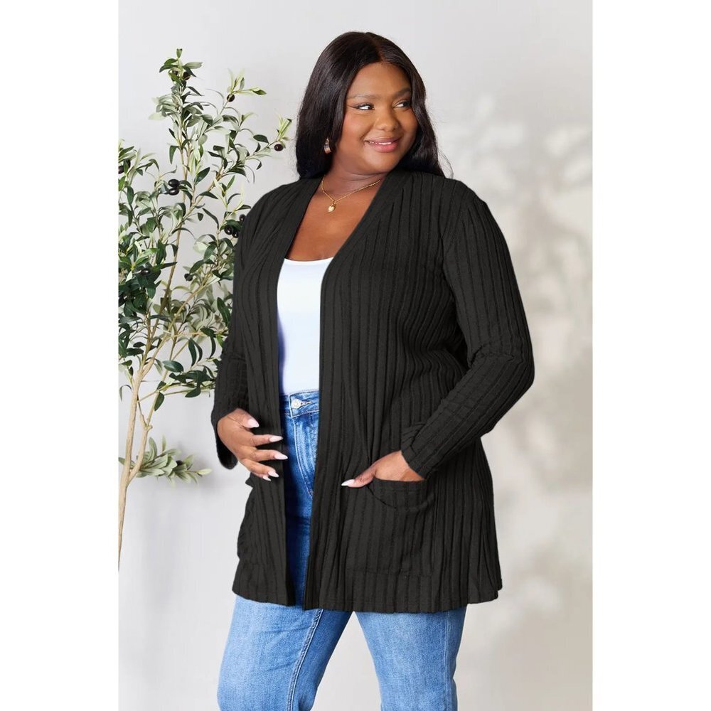 Basic Bae Full Size Ribbed Open Front Cardigan Wi… - image 3